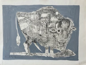 Loic DUBIGEON - Peinture originale - Gouache - Le Taureau - Imagen 1 de 3