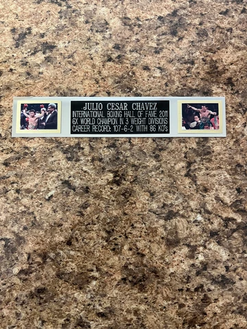 JULIO CESAR CHAVEZ (BOXING) NAMEPLATE FOR SIGNED GLOVES/TRUNKS/PHOTO DISPLAY Cover