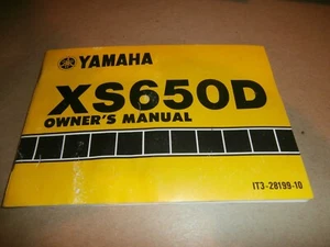 Vintage Yamaha Motorcycle Owners Manual XS650D - Picture 1 of 10
