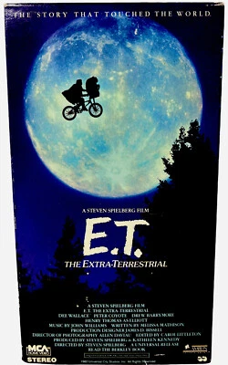 E.T. The Extra Terrestrial Alien VHS 1982 Green Black Tape Drew Barrymore - Image 1 of 4