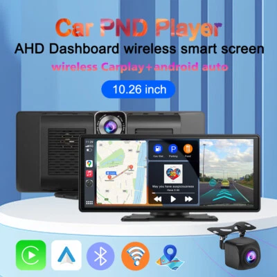 10.26 Inch Dash Cam Wireless Carplay & Android Auto Car DVR Video Recorder       - Image 1 of 4