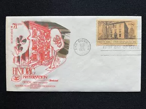 1440 Historic Preservation Decatur House FDC Fleetwood Oct 29 1971 San Diego CA - Picture 1 of 2