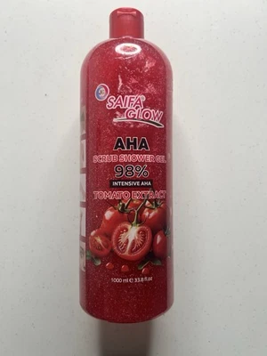 Saifa glow AHA Tomato Extract Body Scrub Shower Gel 1000ml - Image 1 of 3