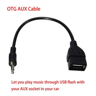 Jack AUX Audio 3.5mm a USB 2.0 MU Hembra Cable Convertidor para Coche Mp3 U Disco Lote Foto 1 de 4