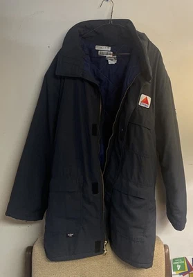 Rare Citgo Men's Bulwark FR Protective Apparel Fire Resistant Jacket Navy 3XL - Image 1 of 4