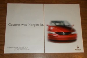 Seltene Werbung RENAULT AVANTIME - Gestern war - Morgen ist - Weltpremiere 1999 - Picture 1 of 1