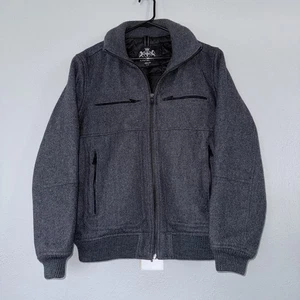 Chaqueta Bomber Express Gris Lana Cremallera Carbón Para Hombre Talla L/G - Imagen 1 de 15