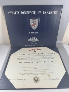Certificato Premio Stella Bronzo 1967 Guerra Vietnam 1° Battaglione 5° Fanteria - Foto 1 di 6