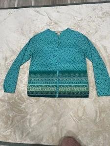 pleat pleat by rafael women’s Large Button-up Sweater - Picture 1 of 3