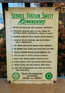 1959 Vintage Tankstelle Porzellanschild Sicherheitserinnerungen American Petroleum Inst - Bild 1 von 22