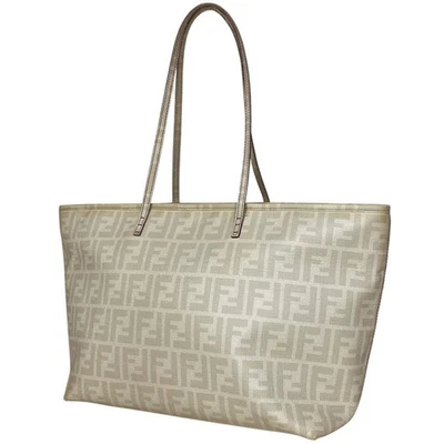 Bolso de Hombro FENDI Zucchino Lona Recubierta Blanco 8BH185 #BS2628 Foto 1 de 4