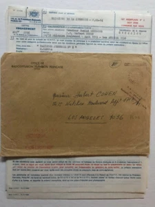 FRANK ZAPPA Mothers Invention París 10/1968 papel de paso original Radio Francia - Imagen 1 de 2