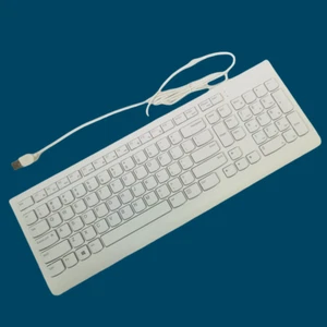 USA layout white USB wired keyboard for Lenovo EKB-536A - Picture 1 of 6