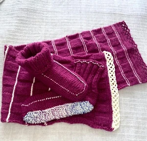 Selbstgestrickter Schal u. Socken Set - Handarbeit, Warm u. weich, Gr. 37-39 - Bild 1 von 11