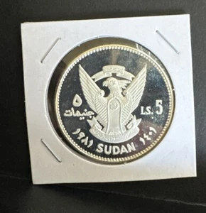 1981 Sudan 5 Pounds Silver Proof Coin - International Year of the Child - Picture 1 of 2