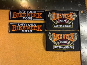 R7-18 MOTORCYCLE PATCH - LOT OF 4 - DAYTONA BIKE WEEK 2009, 2009, 2010, 2010 - Picture 1 of 2