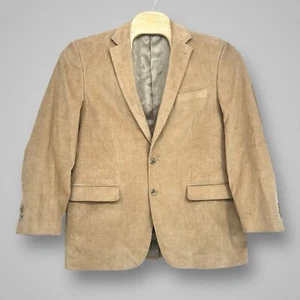 Giacca cappotto sportivo Alan Flusser blazer uomo 44R marrone velluto a coste foderato paisley - Foto 1 di 12