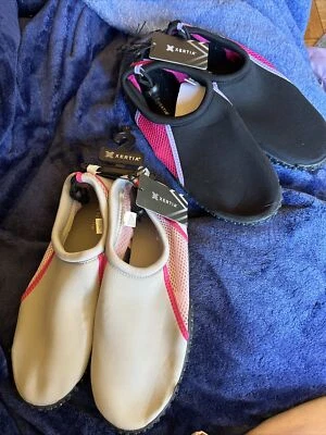 ¡Zapatos de agua!  Talla 11 W 9M Tobillo Ajustable Unisex Negro o Gris Playa, Piscina! Foto 1 de 4