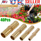 40Pcs Straight Brass Hose Joiner Barbed Connector For Air Fuel Water Pipe Tubing