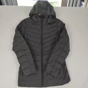 32 Degree Heat Women's S Gray Puffer Jacket Hooded Synthetic Insulated Full Zip - Picture 1 of 8