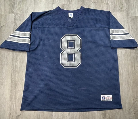 Vintage 90s Logo 7 Troy Aikman NFL Dallas Cowboys Football Jersey Size 2XL XXL Cover