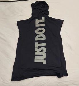 Nike Men’s Hoodie Dri Fit Sleeveless Size S Black Just Do It - Picture 1 of 10