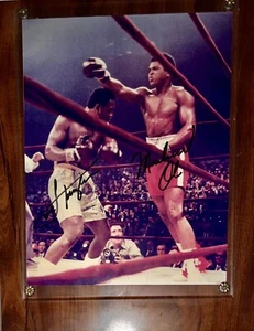 Muhammad Ali Joe Frazier SIGNED 8x10 Framed. Extremely Rare. Best Quality - Picture 1 of 10