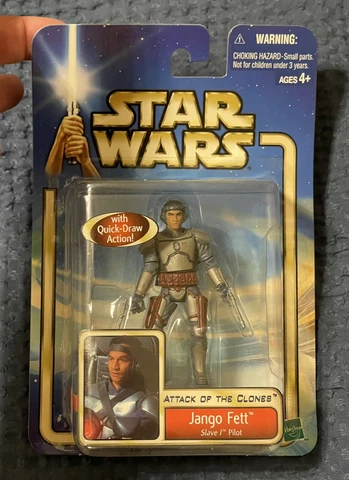 2002 Hasbro Star Wars Attack of the Clones AOTC Jango Fett Slave 1 Pilot Figure Cover