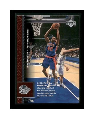 1996-97 Upper Deck Detroit Pistons Basketball Card #37 Theo Ratliff - Image 1 of 2