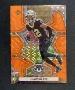 Panini Mosaic 2022 Chris Olave Reactive Orange Prizm #277 RC Saints novato - Imagen 1 de 2