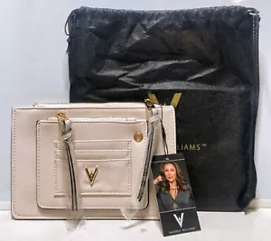 Vanessa Williams The Lush Collection Off White Bolsa con Cremallera y Bolsa para el Polvo Nueva con Etiquetas - Imagen 1 de 7