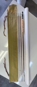 VINTAGE Xlnt. MONTAGUE RAPIDAN BAMBOO FLY ROD w/ Bag & Tube - Picture 1 of 4