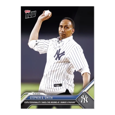 2023 Topps NOW #901 Stephen A Smith ESPN Personality Throws Out First Pitch-PS - Image 1 of 2