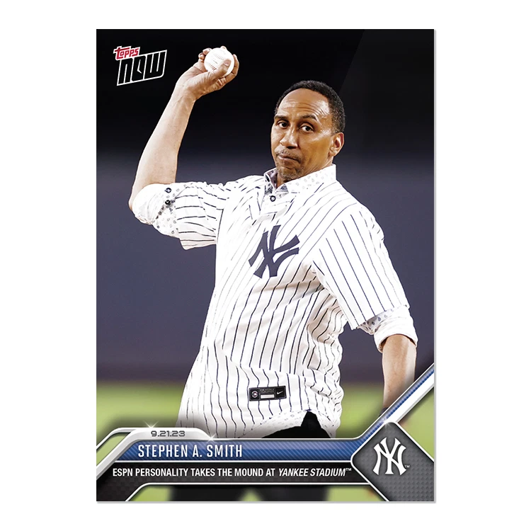 2023 Topps NOW #901 Stephen A Smith ESPN Personality Throws Out First Pitch-PS - Image 1 of 2
