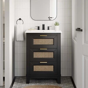 Modway 24” Solid Wood Bathroom Vanity Cabinet (Sink Basin Not Included) - Picture 1 of 10