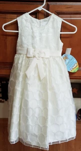 American Princess Sz 6 Girls Ivory Lace Dress Formal Special Occasion Wedding - Picture 1 of 3
