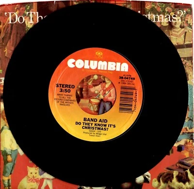 Band Aid - Do They Know It's Christmas 1984 45 RPM Vinyl w/ Sleeve Exc Cond - Image 1 of 4