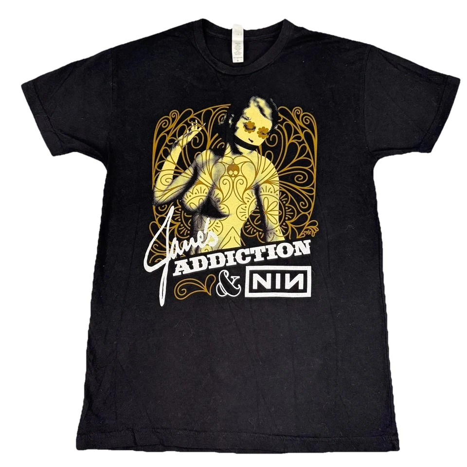 Jane's Addiction & NIN Nine Inch Nails 2009 Tour T-Shirt Mens Medium  Y2K - Image 1 of 4