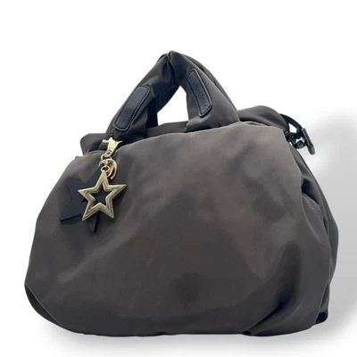 Autêntica bolsa See By Chloe Joy Rider cinza nylon estrela charme bolsa tote ombro... - Imagem 1 de 4