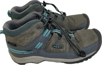 Bota de Senderismo Keen Targhee Juvenil Talla 4 Baja Gris Marrón y Verde Azulado Camping Aire Libre Foto 1 de 4