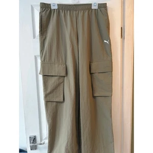 Puma Damen Relaxed Woven Cargo Hose - Velvet Moss - Größe M - Neu mit Etikett - Bild 1 von 11