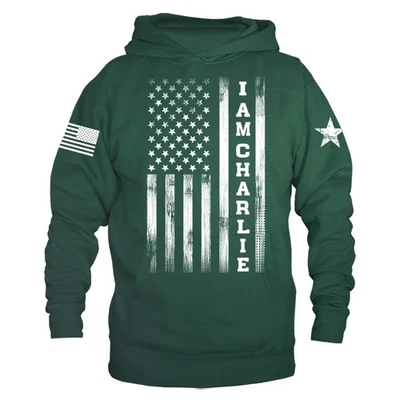 Charlie Kirk True Patriot 纪念美国国旗套衫连帽衫 — 第 1/2 张图片