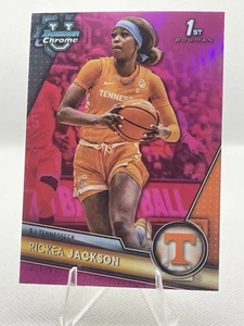 2023-24 Bowman University Chrome Rickea Jackson 1st Pink Refractor #77 Tennessee - Picture 1 of 2