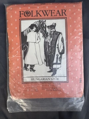 Vintage Folkwear Pattern 150 Hungarian Szur Coat F Adjusts to Fit All Sizes 1990 - Image 1 of 2