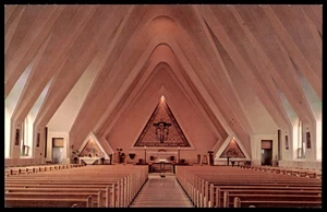 1955 Church Interior Photochrome Postcard Moncton Canada Dexter Press - Picture 1 of 2