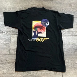 RARE! Vintage 1995 James Bond 007 GoldenEye Movie Promo Black T-Shirt - Large - Picture 1 of 9