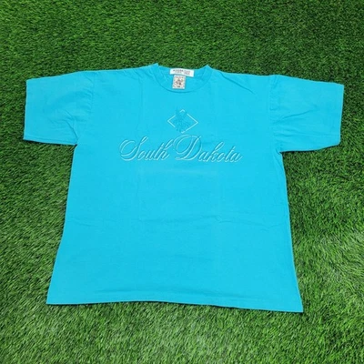 Camisa Flor Dakota del Sur Años 90 Vintage Mujer XL 24x27 Azul Foto 1 de 4