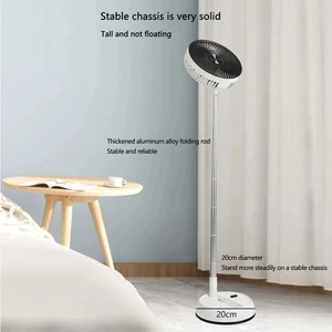 Portable Oscillating Standing Fan w Remote Controller Foldable Desk Fan Recharge - Picture 1 of 20