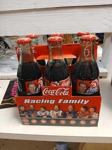 1990’s Dale Earnhart Jr. Coke Glass Bottle 6 Pack - Picture 1 of 3