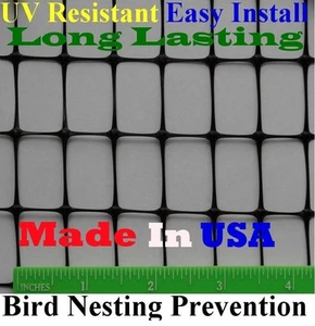 Bird Block Netting Fence 3' X 330' UV (.7" x 1" Mesh) - Poultry Aviary Quail - Picture 1 of 2